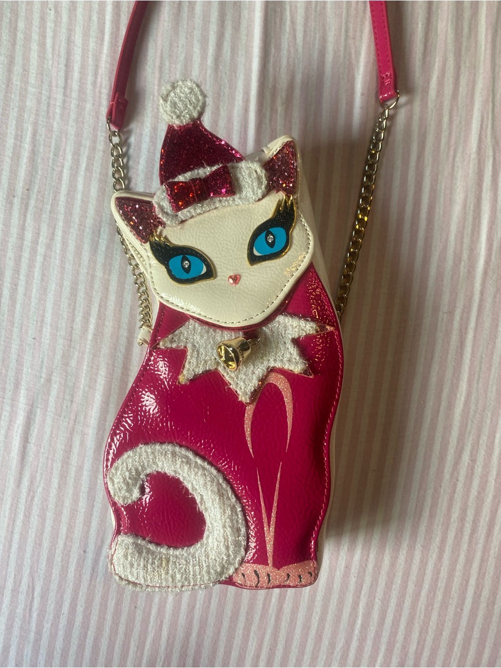 Betsey Johnson Kitsch Holiday Kitty Purse